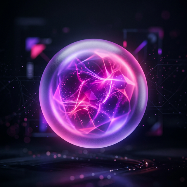 AI abstract glassmorphism orb